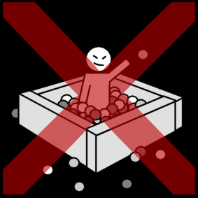 ball pit: throw the balls